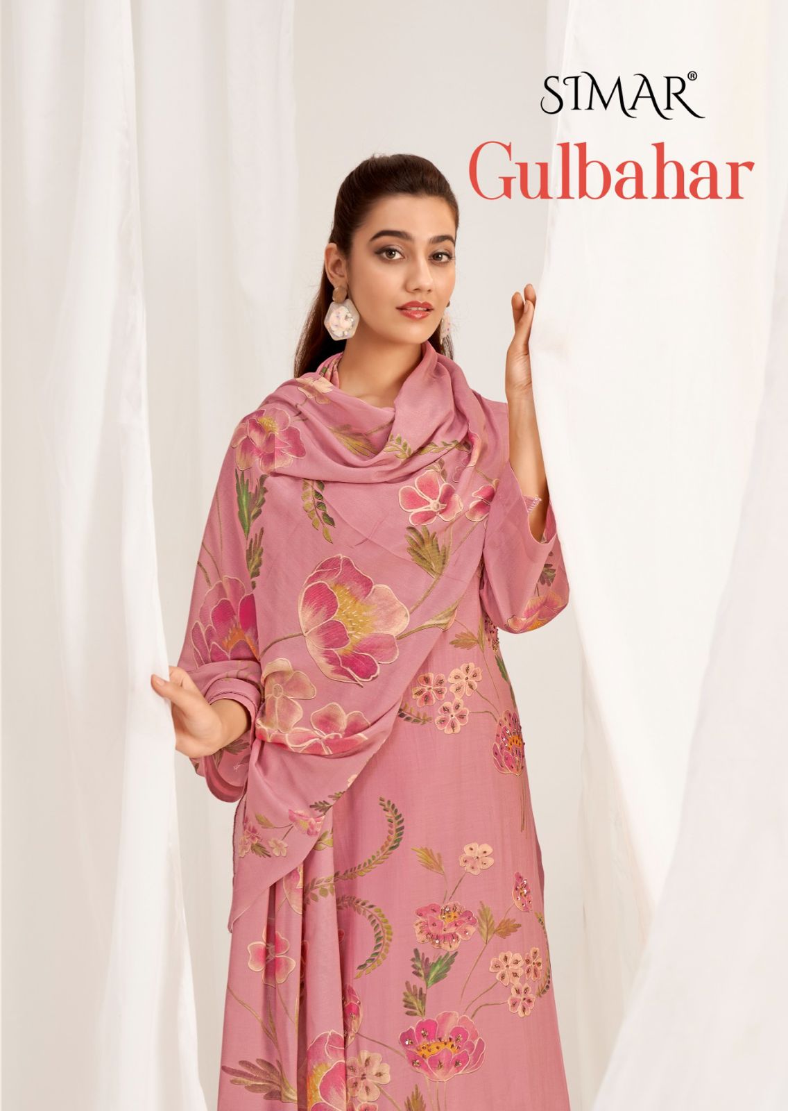 Gulbahar 1812 Simar Glossy Viscose Muslin Pant Style Suits Supplier