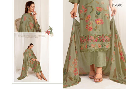 Gulbahar 1812 Simar Glossy Viscose Muslin Pant Style Suits Supplier
