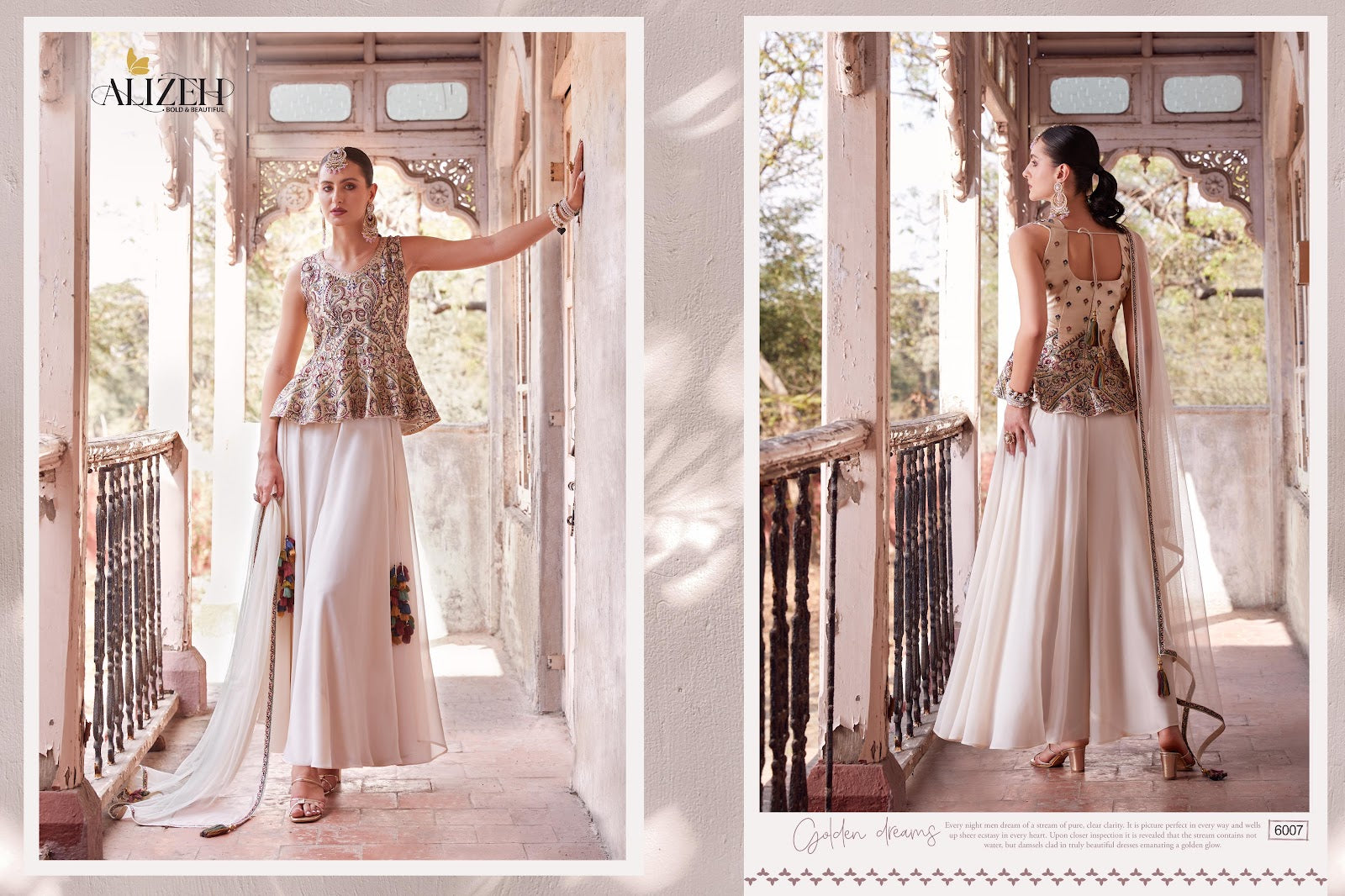 Gulbahar 5 Alizeh Georgette Indo Western Pair Wholesaler India