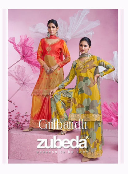 Gulbandh Zubeda Chinon Silk Readymade Suits Supplier Gujarat
