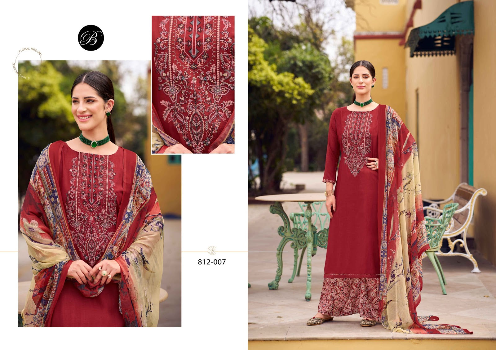 Gulbano Belliza Designer Studio Viscose Rayon Karachi Salwar Suits Wholesaler Ahmedabad