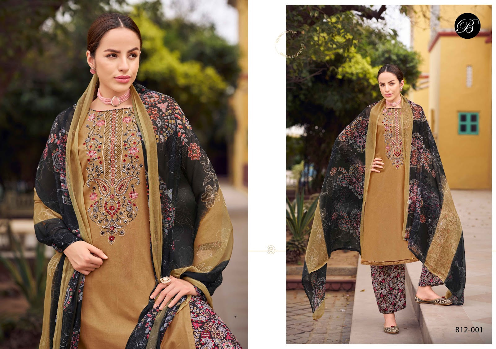 Gulbano Belliza Designer Studio Viscose Rayon Karachi Salwar Suits Wholesaler Ahmedabad