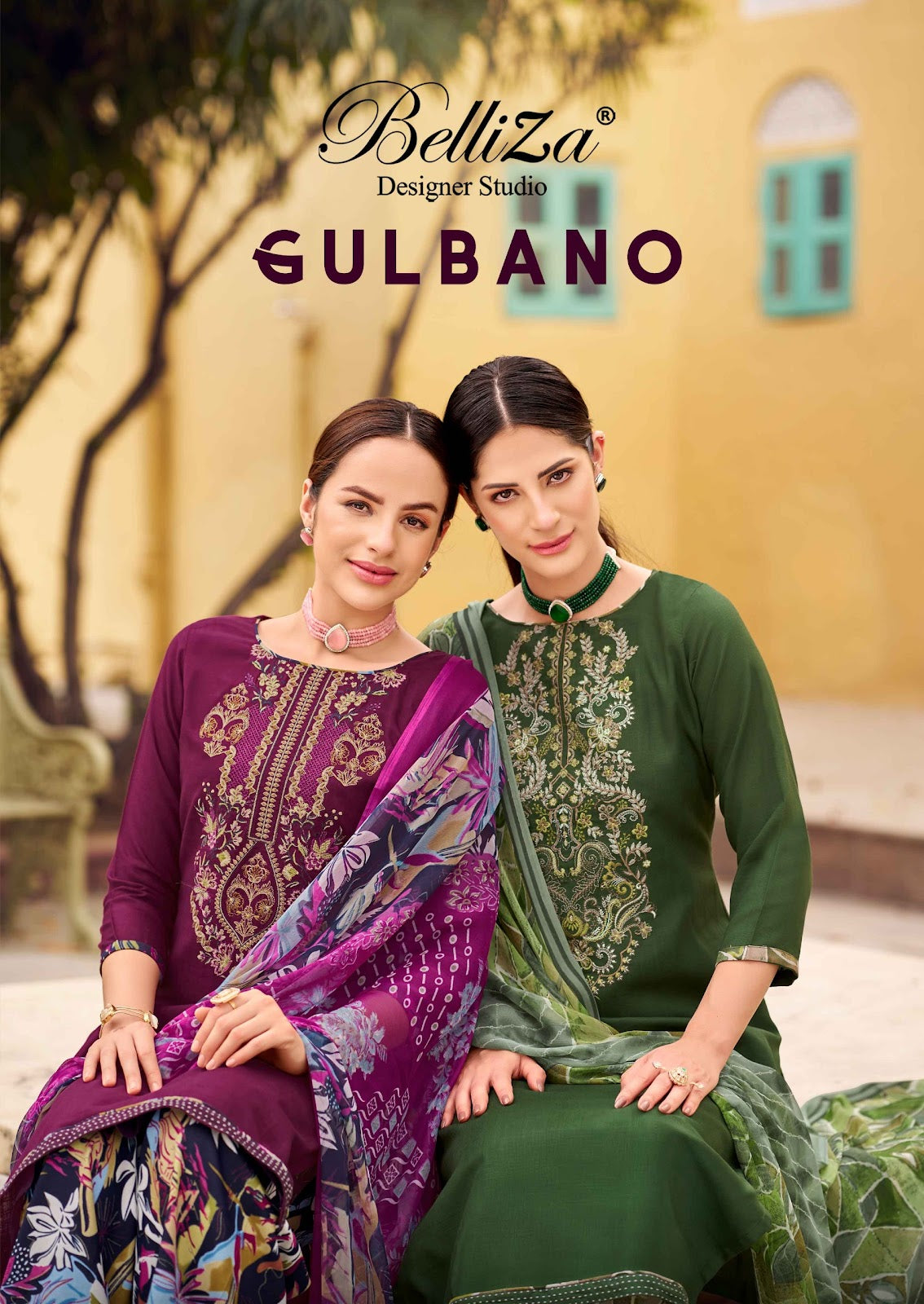 Gulbano Belliza Designer Studio Viscose Rayon Karachi Salwar Suits Wholesaler Ahmedabad