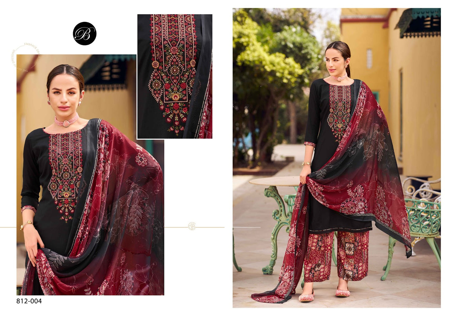 Gulbano Belliza Designer Studio Viscose Rayon Karachi Salwar Suits Wholesaler Ahmedabad