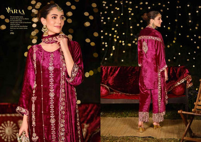 Gulbano Vol 1 Varaa Fab Pure Viscose Velvet Suits Wholesaler