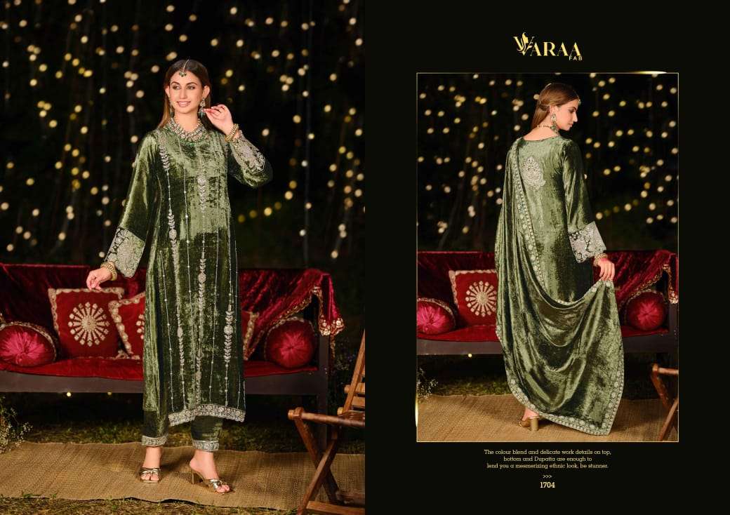 Gulbano Vol 1 Varaa Fab Pure Viscose Velvet Suits Wholesaler