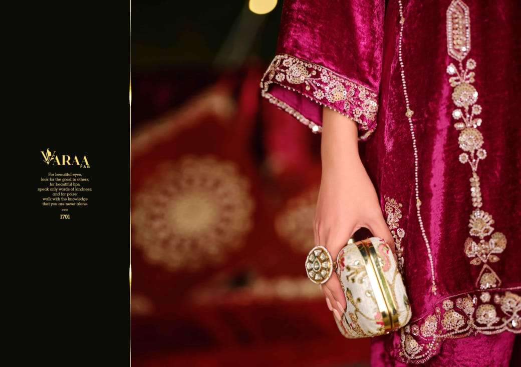Gulbano Vol 1 Varaa Fab Pure Viscose Velvet Suits Wholesaler
