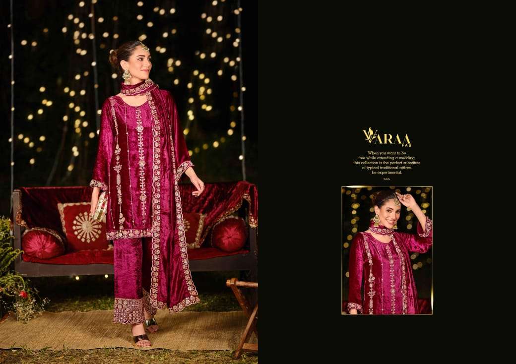 Gulbano Vol 1 Varaa Fab Pure Viscose Velvet Suits Wholesaler