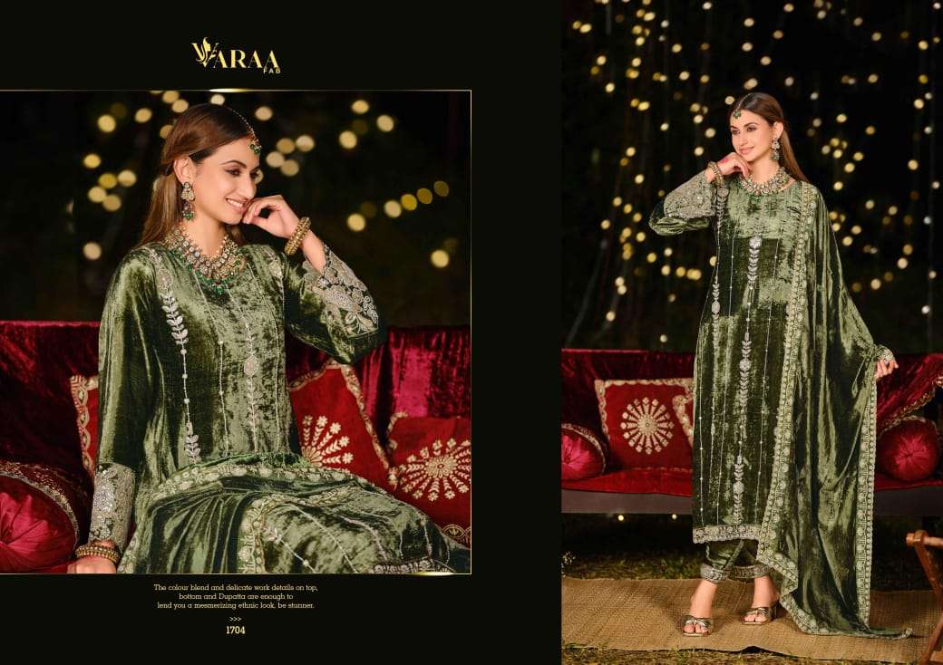 Gulbano Vol 1 Varaa Fab Pure Viscose Velvet Suits Wholesaler