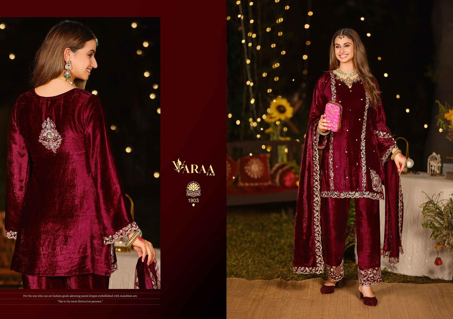 Gulbano Vol 2 Varaa Fab Velvet Suits Supplier Gujarat
