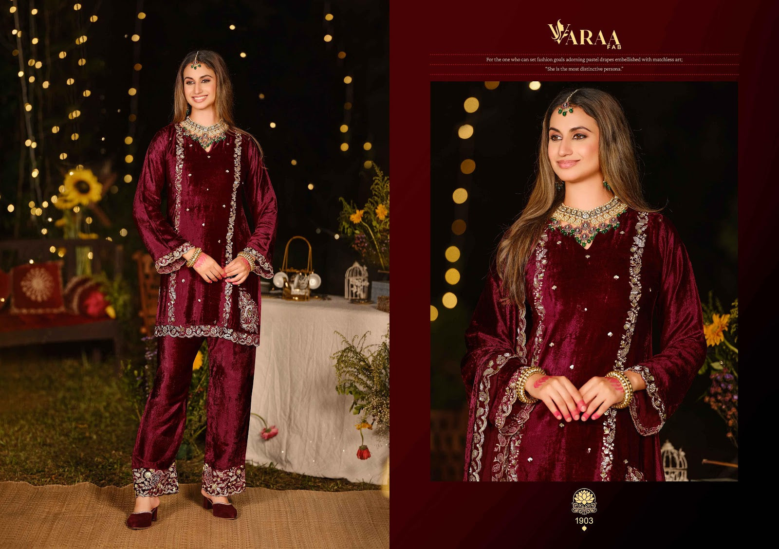 Gulbano Vol 2 Varaa Fab Velvet Suits Supplier Gujarat