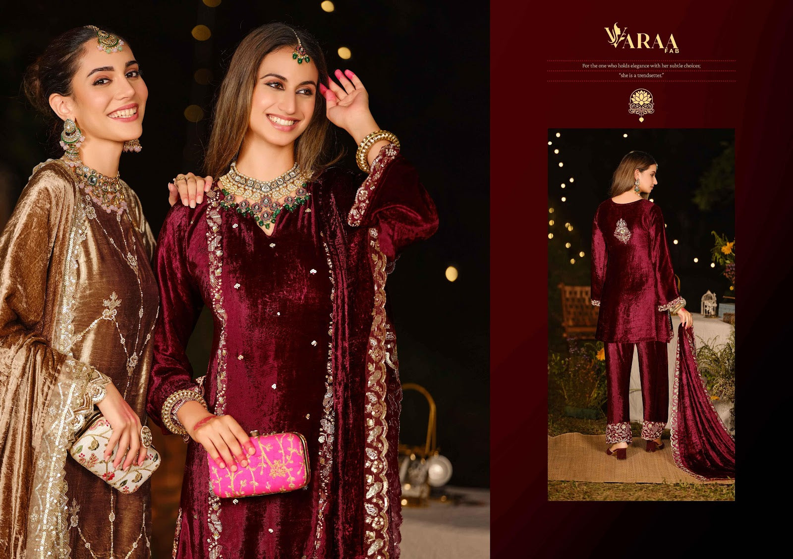 Gulbano Vol 2 Varaa Fab Velvet Suits Supplier Gujarat