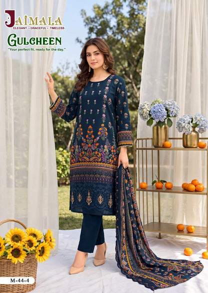 Gulcheen Jaimala Cambric Cotton Karachi Readymade Suits Exporter India