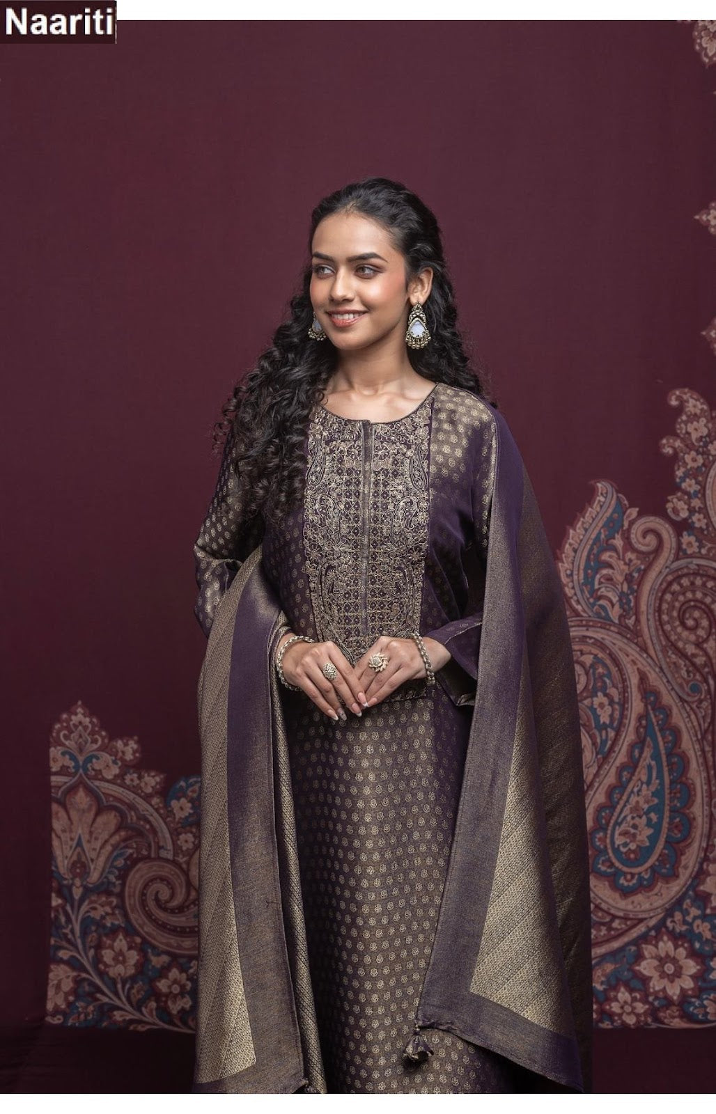 Gulcher 2920 Naariti Silk Jacquard Pant Style Suits Supplier Ahmedabad