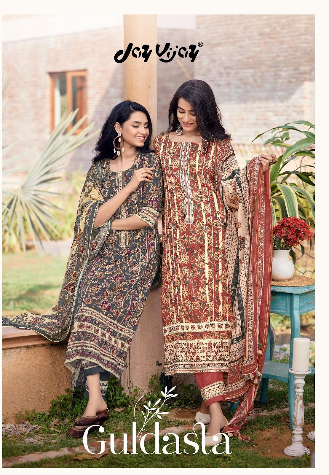 Guldasta Jay Vijay Pure Cotton Pant Style Suits Supplier Gujarat