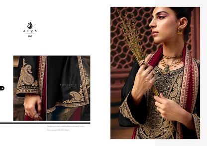 Gulelan Aiqa Russian Silk Pakistani Salwar Suits Wholesale Price