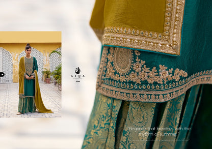 Gulelan Aiqa Russian Silk Pakistani Salwar Suits Wholesale Price