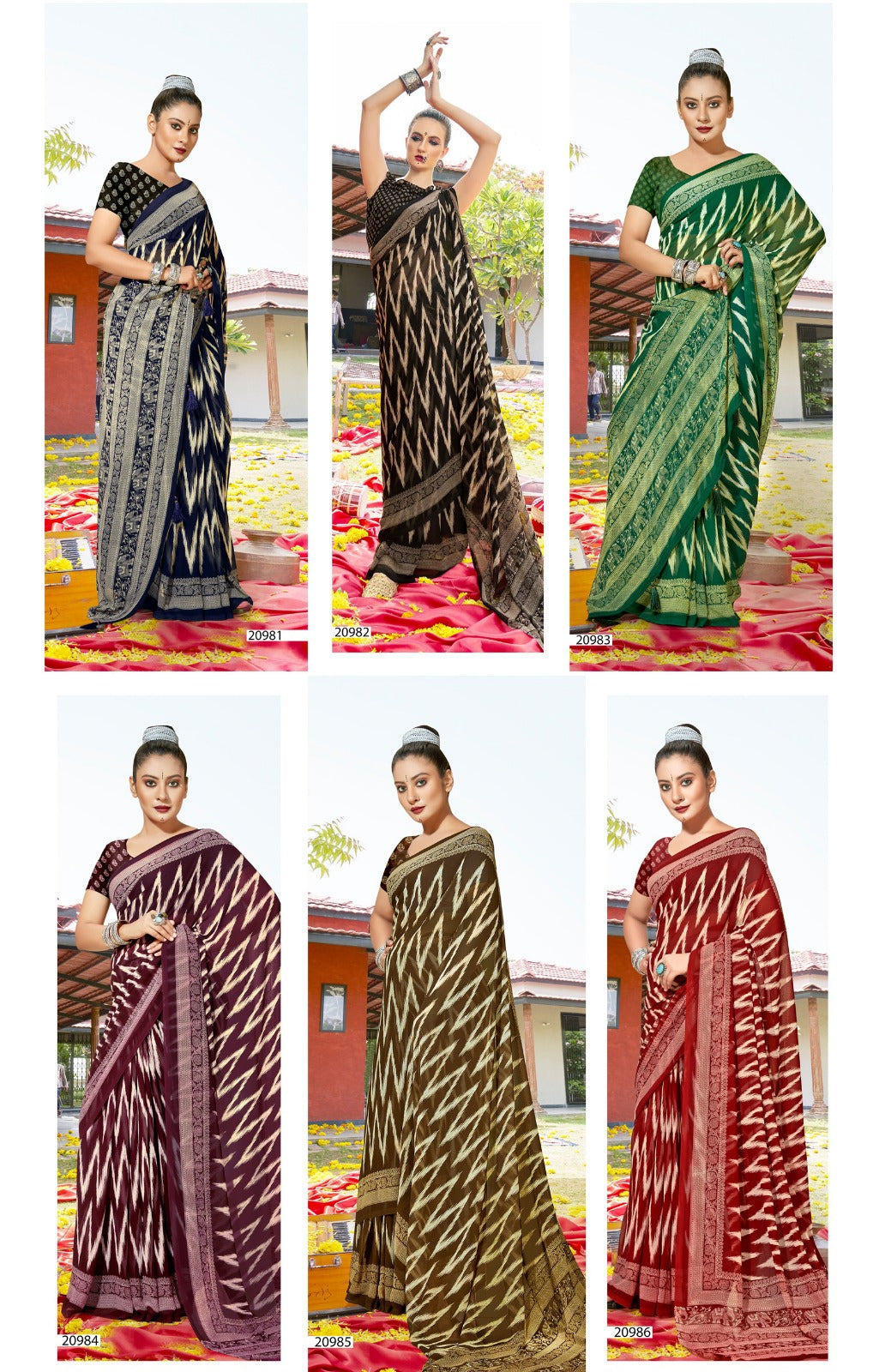 Guleri Vol 2 Vallabhi Prints Georgette Sarees Manufacturer India
