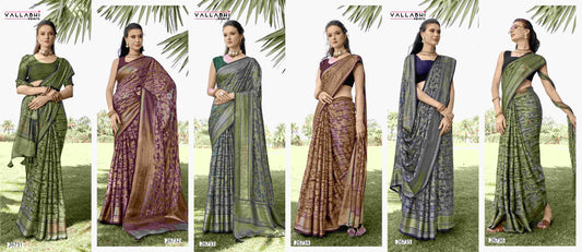 Gulfaam Vallabhi Prints Brasso Sarees