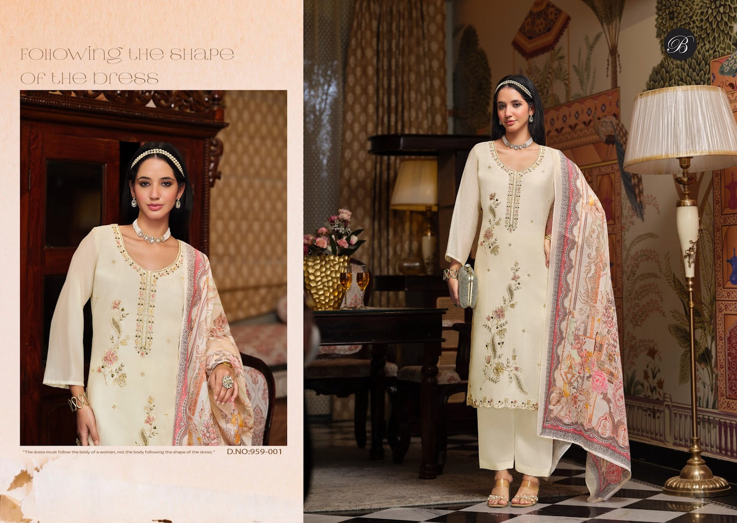 Gulfam Belliza Designer Studio Muslin Karachi Salwar Suits Supplier Gujarat