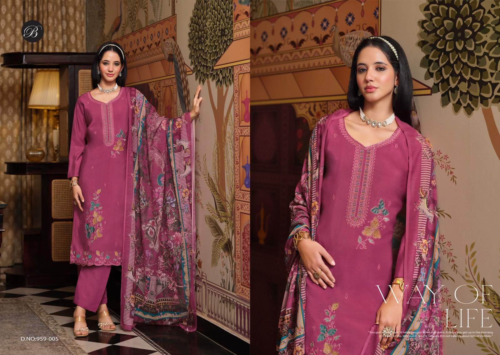 Gulfam Belliza Designer Studio Muslin Karachi Salwar Suits Supplier Gujarat