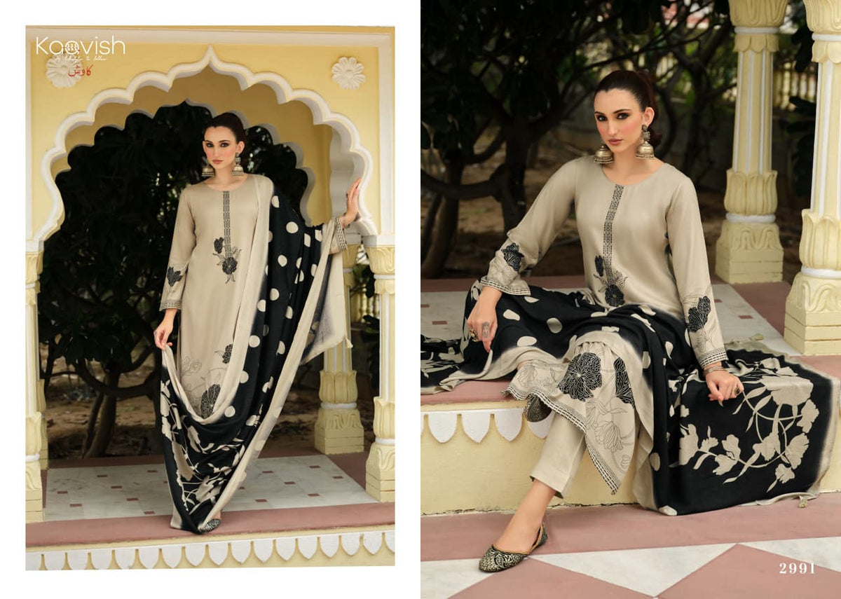 Gulfizaa Kaavish Viscose Pashmina Suits Manufacturer India