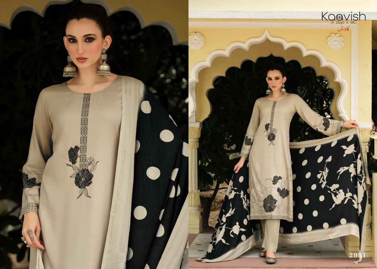 Gulfizaa Kaavish Viscose Pashmina Suits Manufacturer India