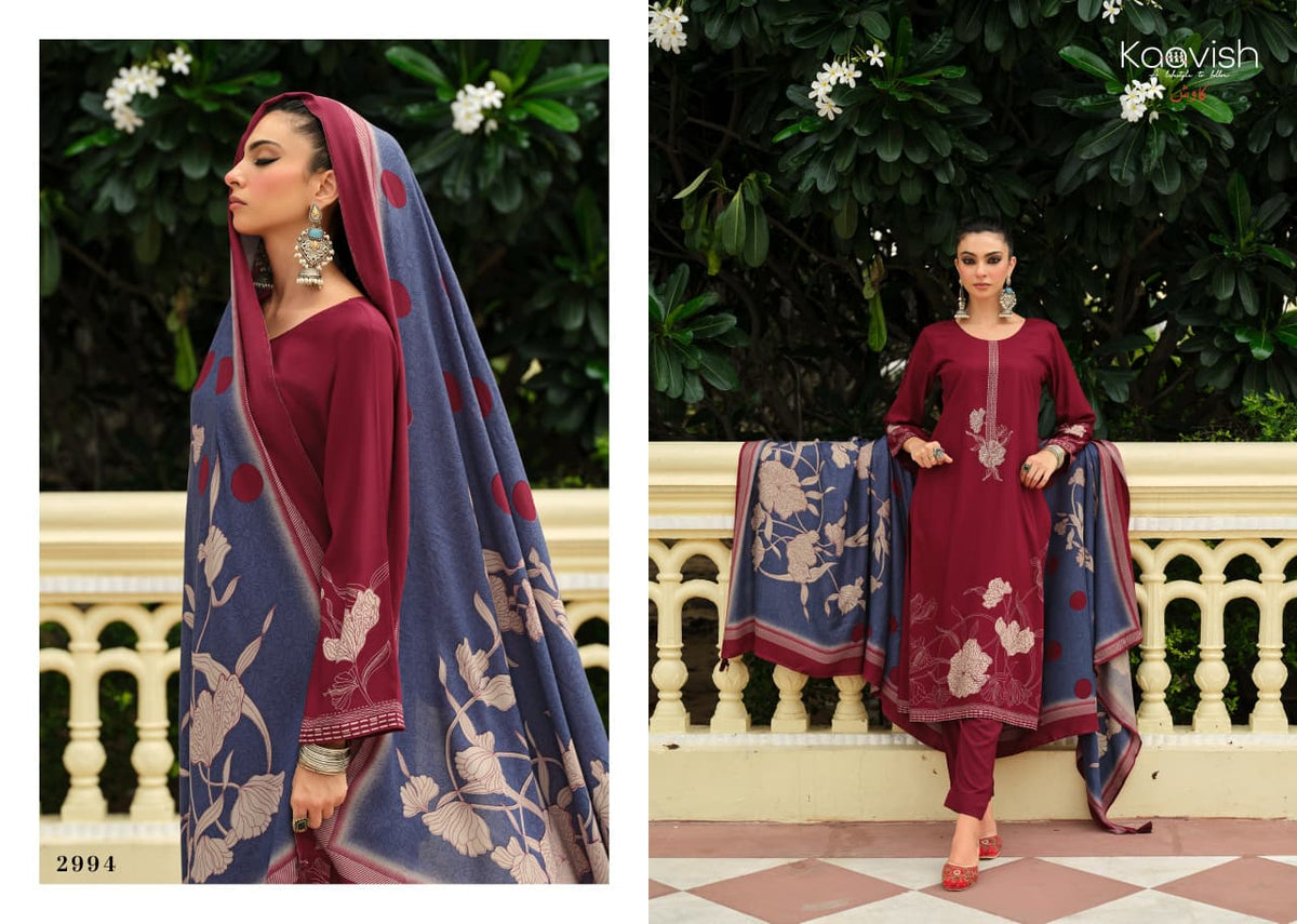 Gulfizaa Kaavish Viscose Pashmina Suits Manufacturer India