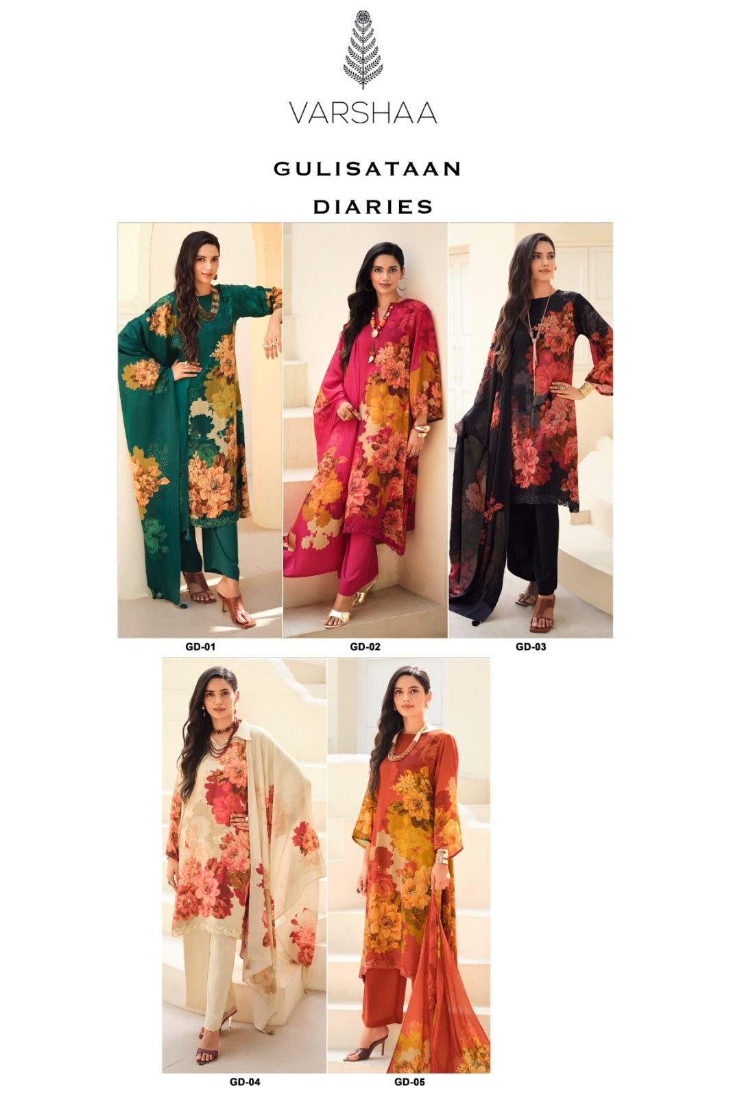 Gulisataan Diaries Varshaa Viscose Muslin Pant Style Suits Wholesale Rate