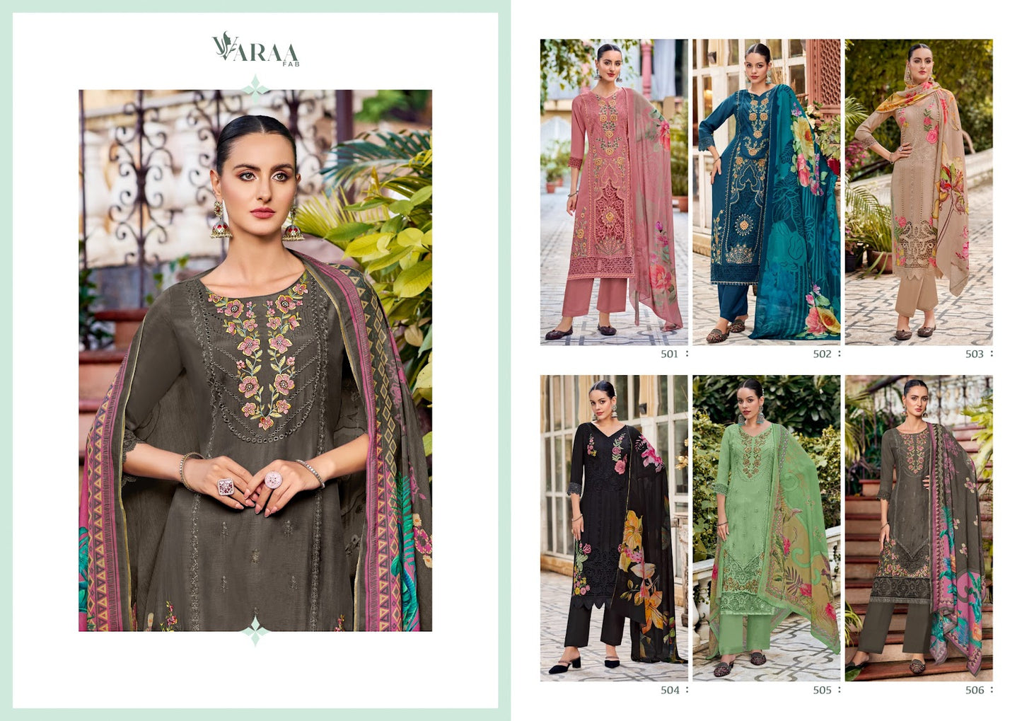 Gulistaan Varaa Fab Muslin Pant Style Suits Supplier Gujarat