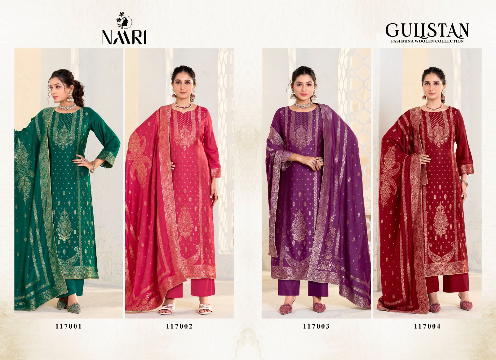 Gulistan Naari Viscose Pashmina Suits Wholesale
