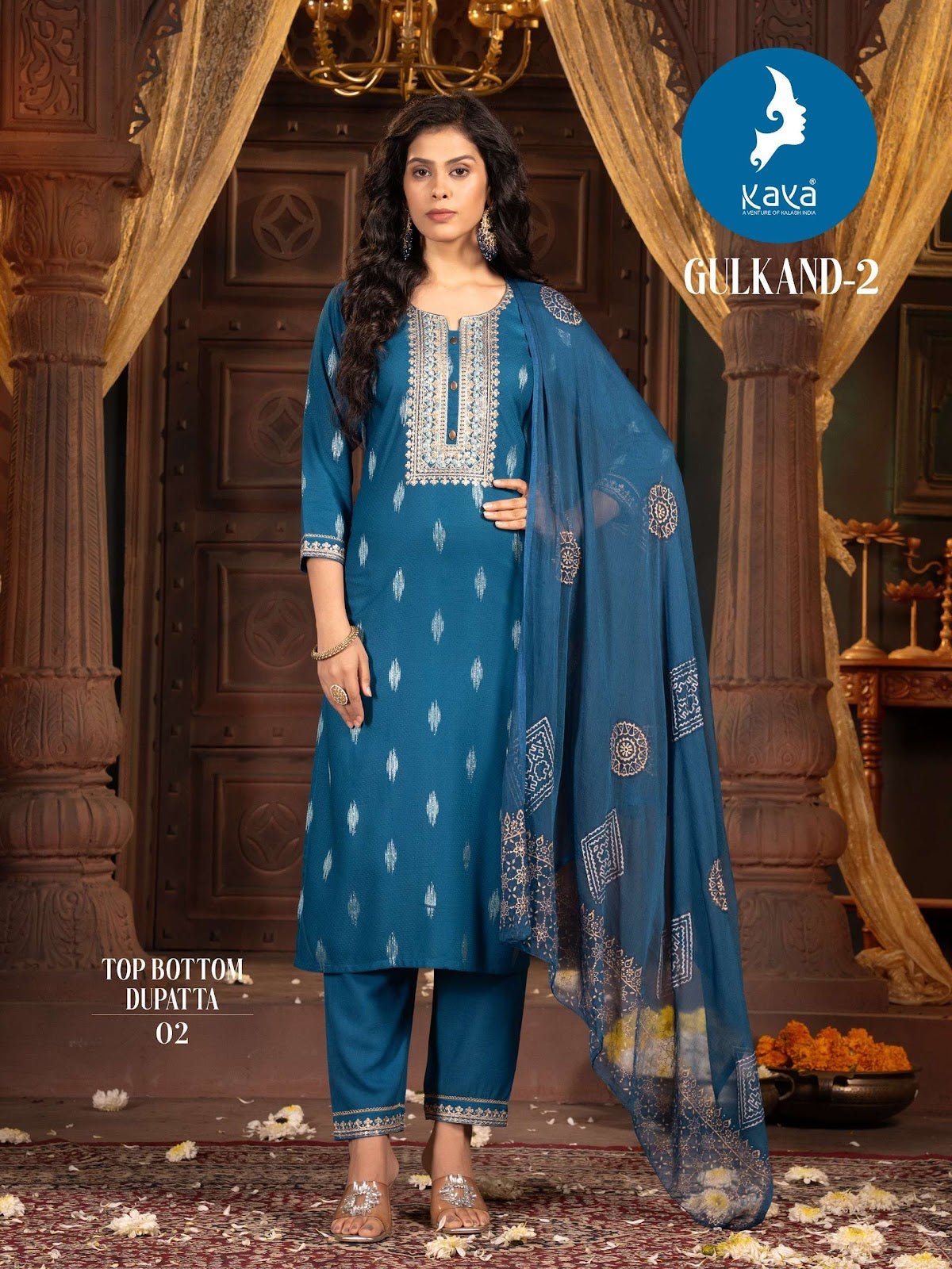 Gulkand 2 Kaya Rayon Readymade Pant Style Suits Wholesale Rate