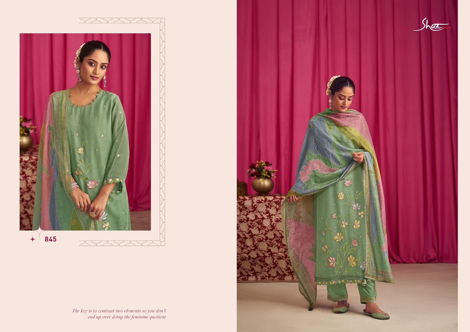Gulkand Jay Vijay Shai Jacquard Pant Style Suits Manufacturer India