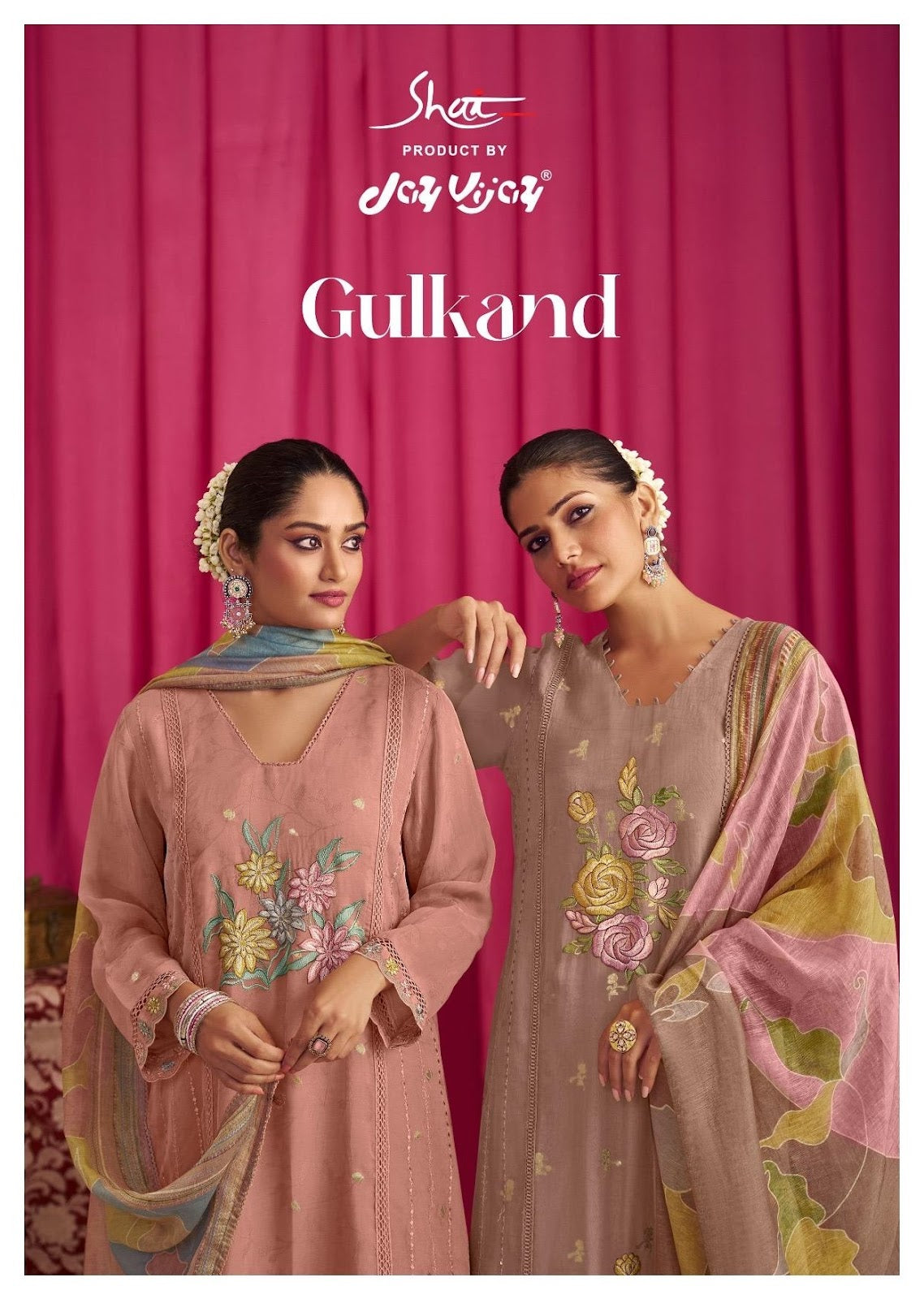 Gulkand Jay Vijay Shai Jacquard Pant Style Suits Manufacturer India