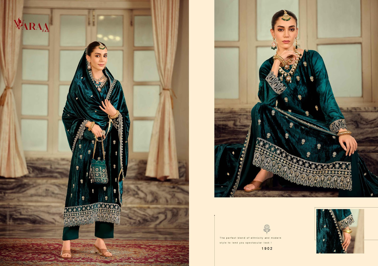 Gull Ahmed Vol 3 Varaa Fab Viscose Velvet Suits Exporter Ahmedabad