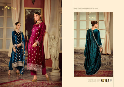 Gull Ahmed Vol 3 Varaa Fab Viscose Velvet Suits Exporter Ahmedabad