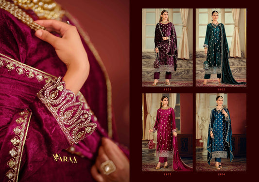 Gull Ahmed Vol 3 Varaa Fab Viscose Velvet Suits Exporter Ahmedabad