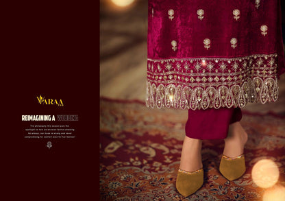 Gull Ahmed Vol 3 Varaa Fab Viscose Velvet Suits Exporter Ahmedabad