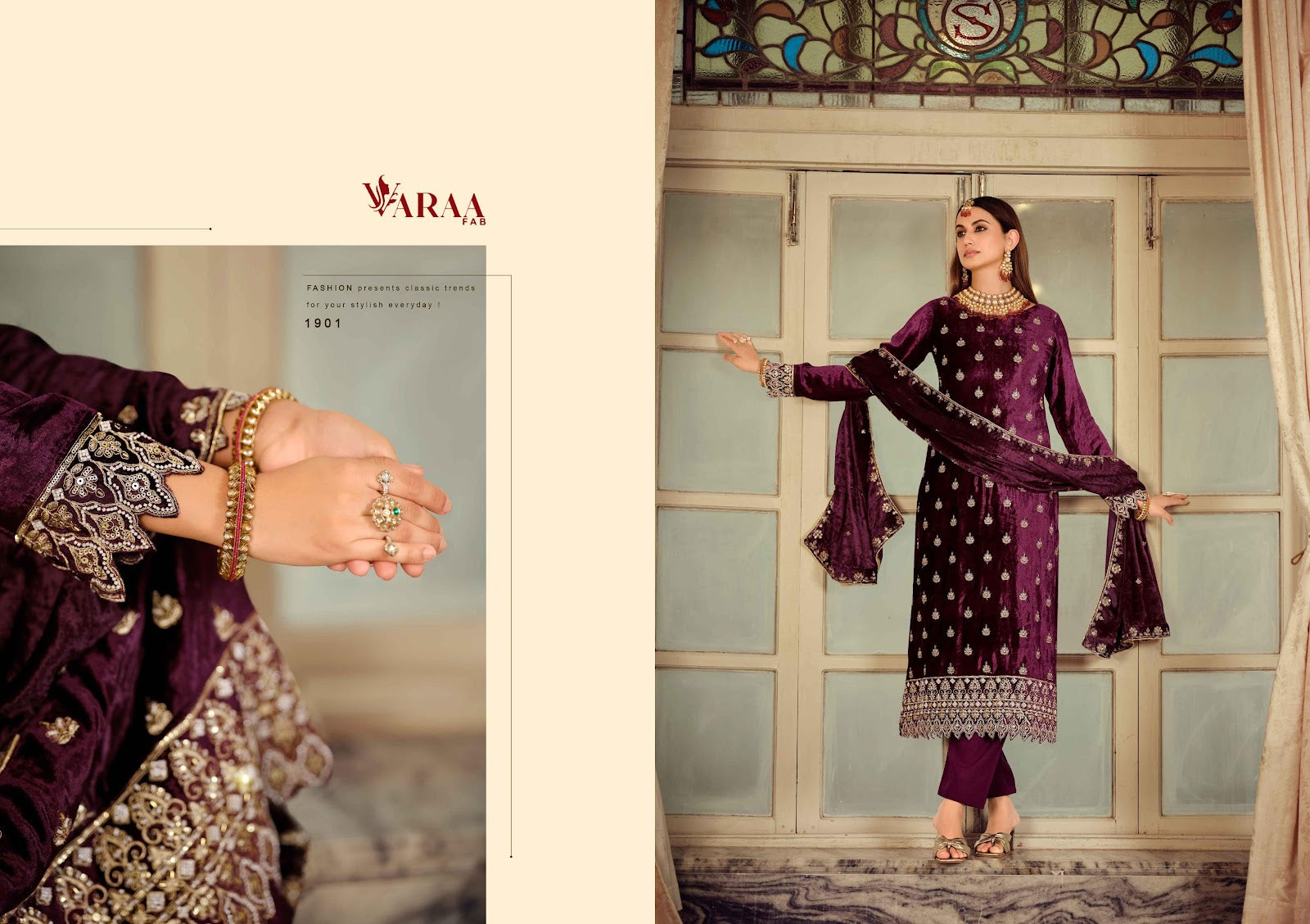Gull Ahmed Vol 3 Varaa Fab Viscose Velvet Suits Exporter Ahmedabad