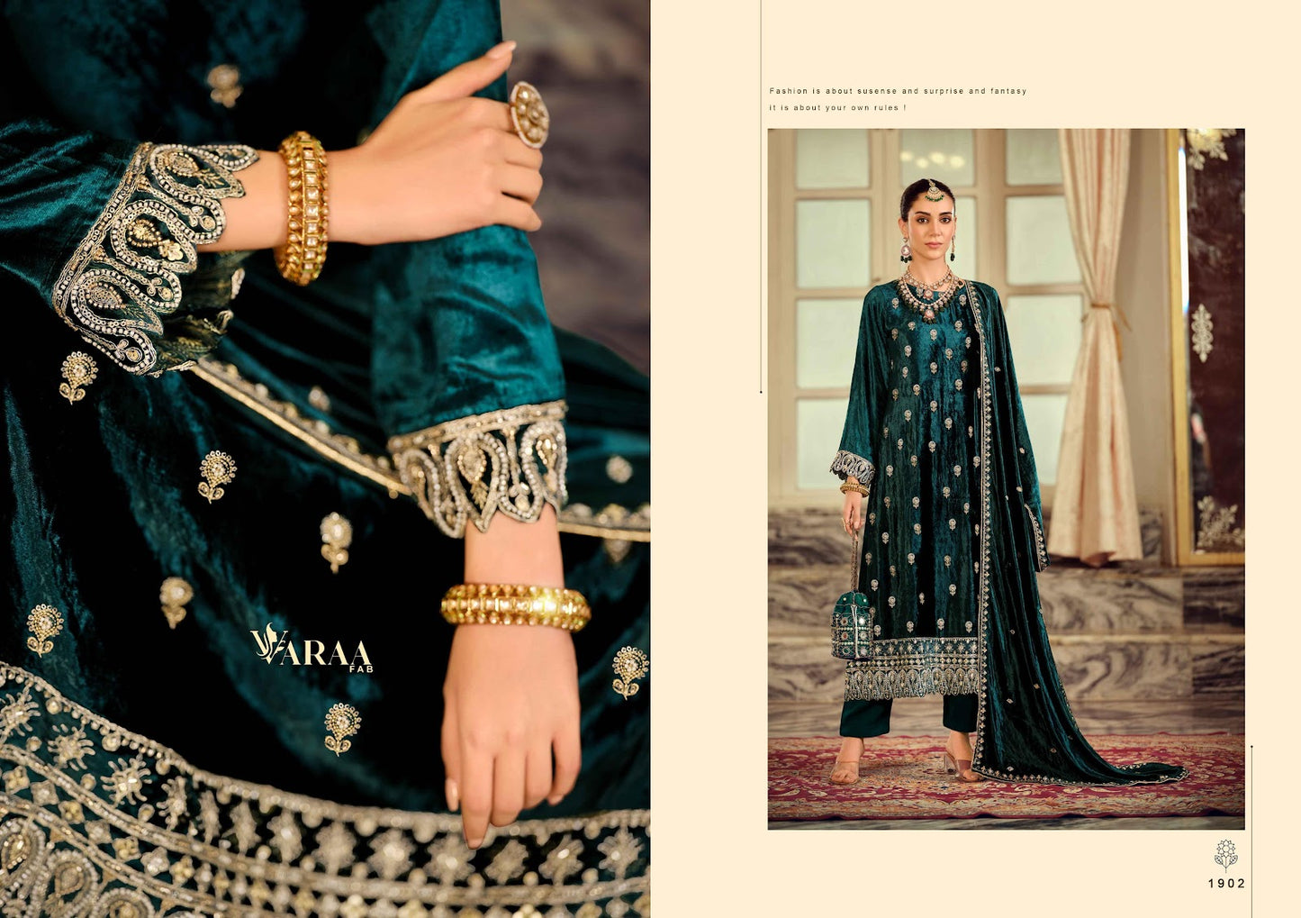 Gull Ahmed Vol 3 Varaa Fab Viscose Velvet Suits Exporter Ahmedabad