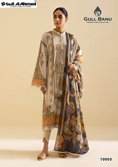 Gull Banu Vol 10 Premium Lawn Collection Gul Ahmed Pure Lawn Karachi Salwar Suits Wholesaler India