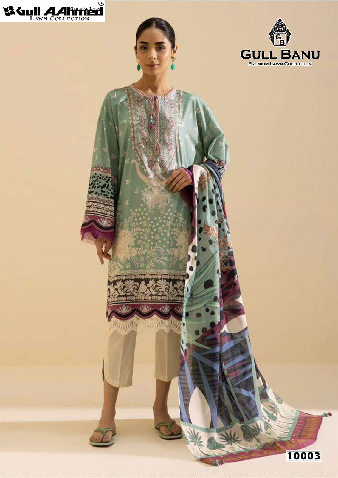 Gull Banu Vol 10 Premium Lawn Collection Gul Ahmed Pure Lawn Karachi Salwar Suits Wholesaler India