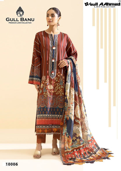 Gull Banu Vol 10 Premium Lawn Collection Gul Ahmed Pure Lawn Karachi Salwar Suits Wholesaler India