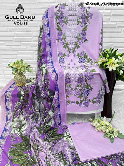 Gull Banu Vol 13 Gul Ahmed Karachi Salwar Suits Exporter India