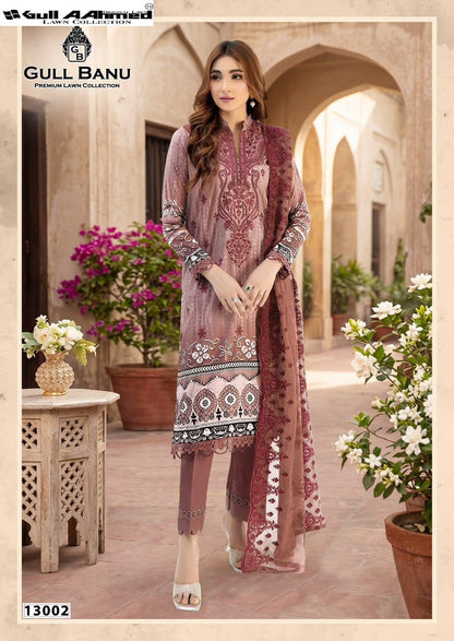 Gull Banu Vol 13 Gul Ahmed Karachi Salwar Suits Exporter India
