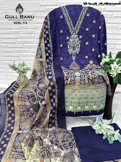 Gull Banu Vol 13 Gul Ahmed Karachi Salwar Suits Exporter India