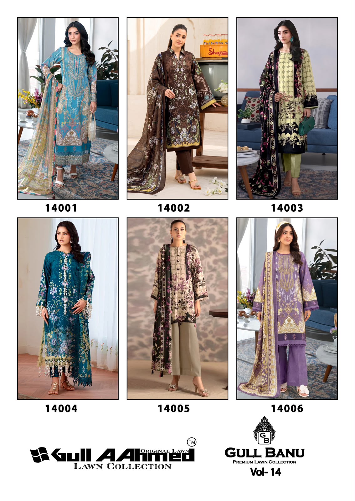 Gull Banu Vol 14 Gul Ahmed Cotton Karachi Salwar Suits Wholesale Price