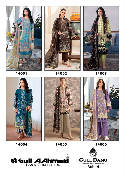 Gull Banu Vol 14 Gul Ahmed Cotton Karachi Salwar Suits Wholesale Price