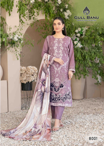 Gull Banu Vol 8 Premium Lawn Collection Gul Ahmed Karachi Salwar Suits Wholesaler India