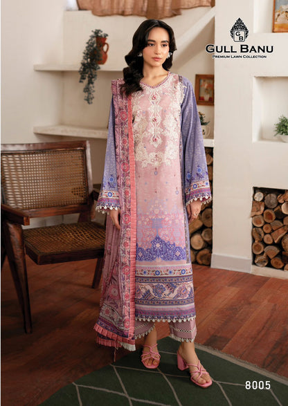 Gull Banu Vol 8 Premium Lawn Collection Gul Ahmed Karachi Salwar Suits Wholesaler India